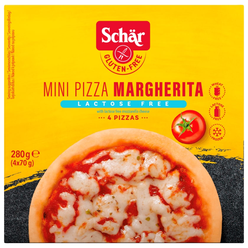 Schär 4 Mini Pizzas Margherita glutenfrei laktosefrei 280g